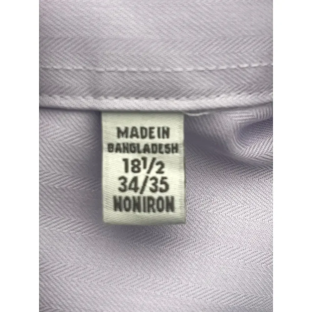 Joseph Abboud Men's 18.5 34/35 2XL Purple Non-Iron Regular Fit Dress Shirt